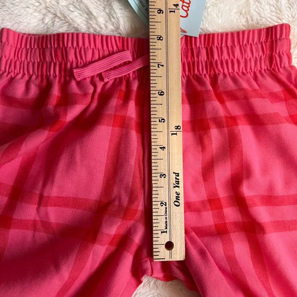 Cat Jack‎ Kids Girls Pink Red Plaid Sleepwear Pajama Pants Size S 6/6X NWT